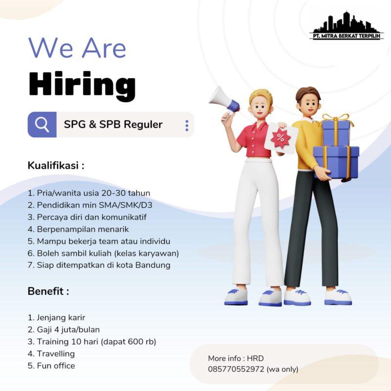 Lowongan Kerja Spg Spb Reguler Di Pt Mitra Berkat Terpilih