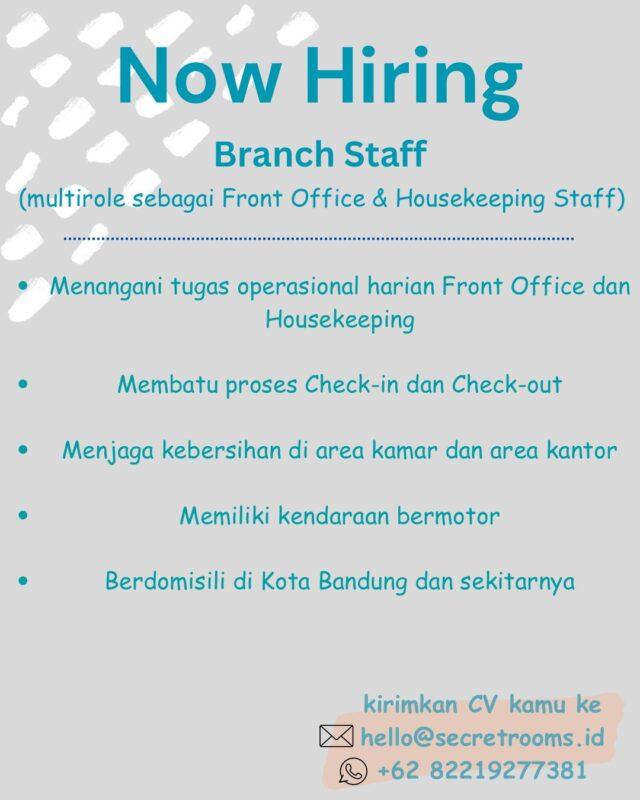 Lowongan Kerja Multirole Front Office & Housekeeping Staff di ...