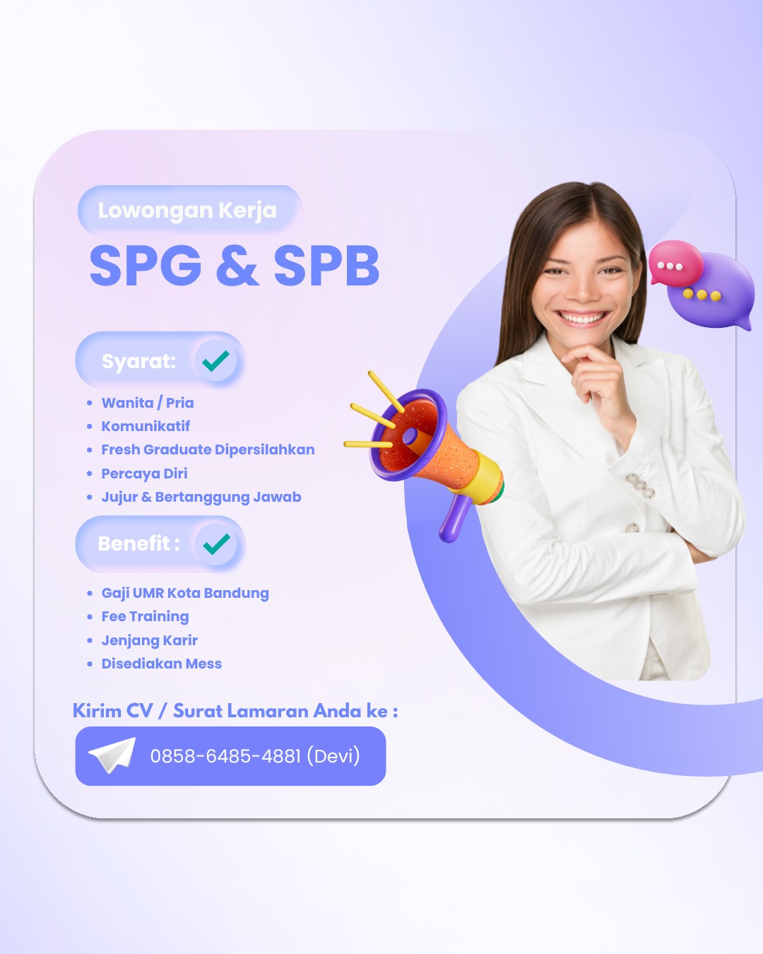 Lowongan Kerja SPG - SPB di CV. Aroma Indo Jaya - LokerBandung.id