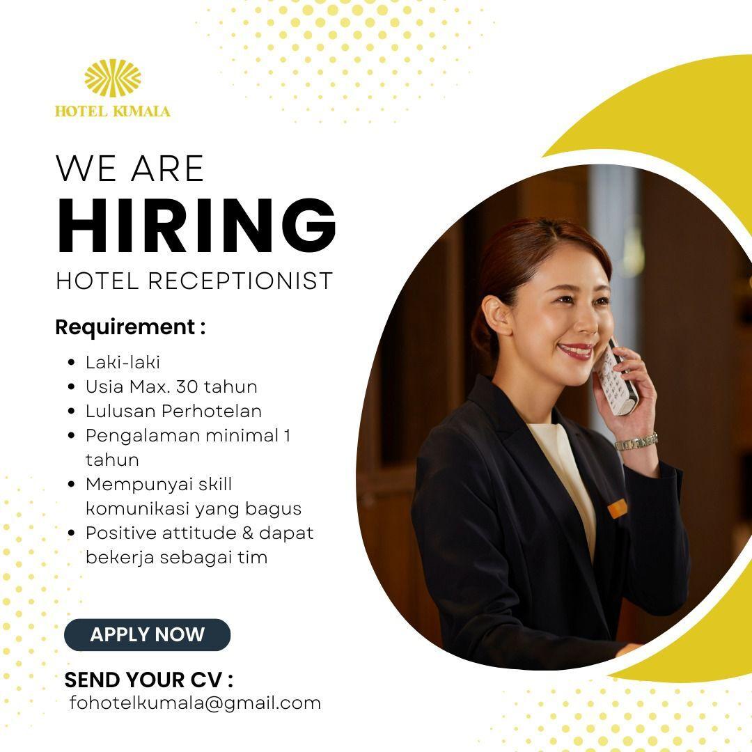 Lowongan Kerja Hotel Receptionist di Hotel Kumala Bandung - LokerBandung.id
