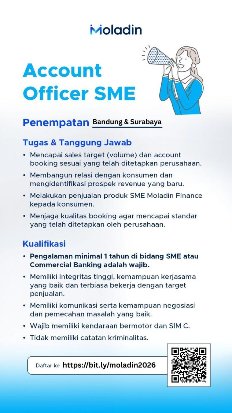 Moladin Lowongan Kerja Account Officer SME di Moladin Finance Indonesia ...